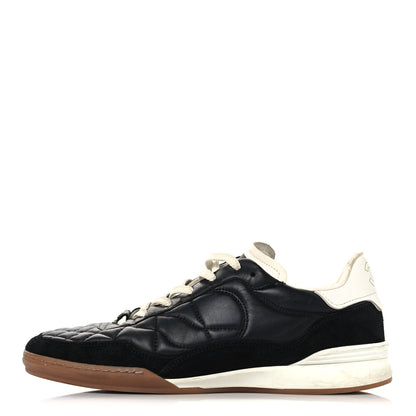 Chanel Suede Calfskin Quilted Sneakers 41 Black 1 of 8