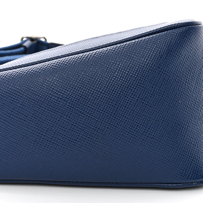 Prada Saffiano Triangle Shoulder Bag Bluette 9 of 9