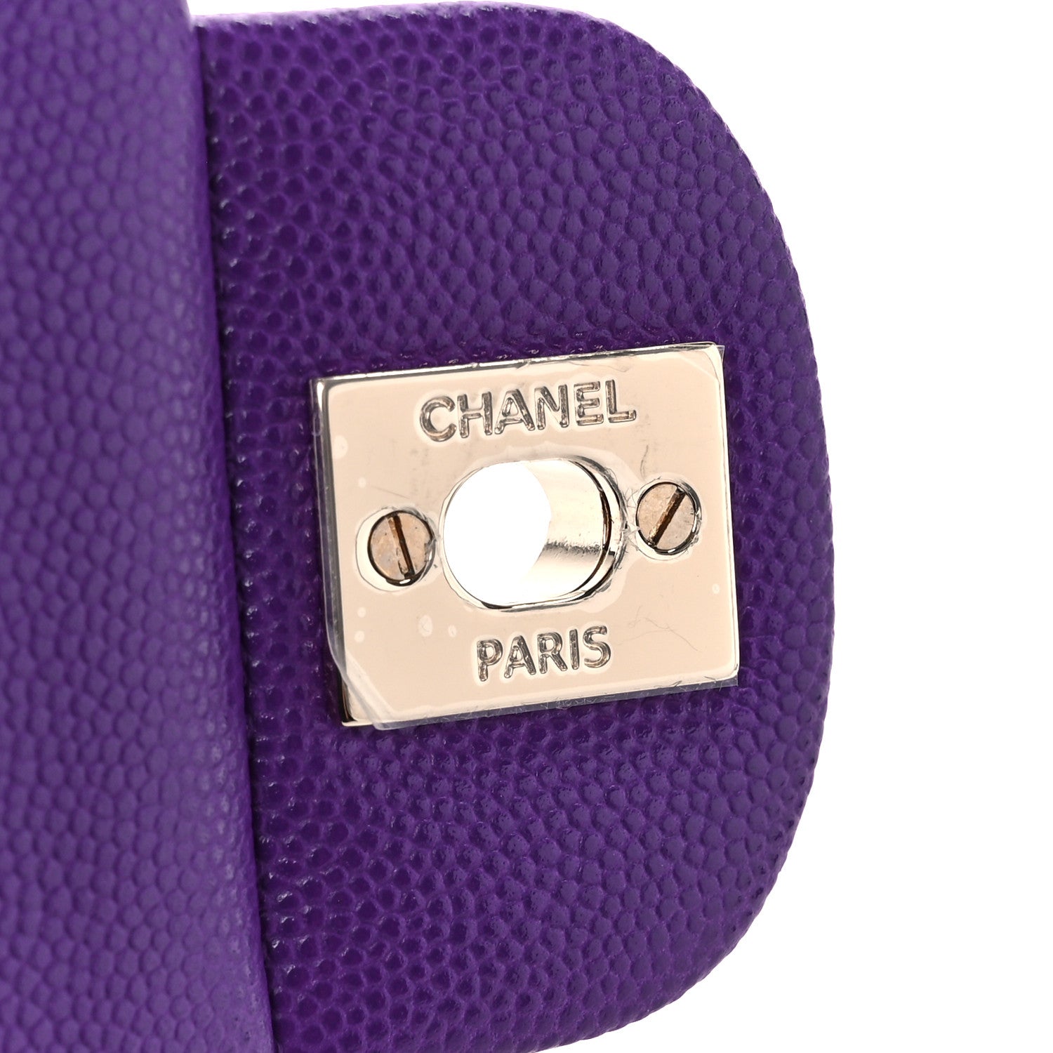 Chanel Caviar Quilted Medium Double Flap Purple 7 of 11