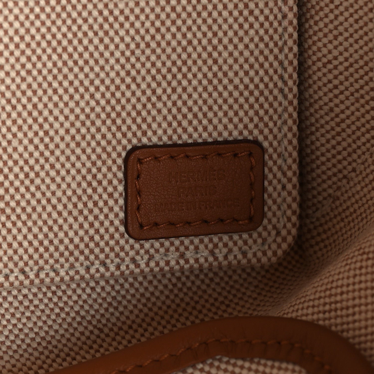 Hermes H Plume Canvas Swift Printed Quadrige au Fil Steeple 25 Bag Gris Beige Ecru Beige Gold 6 of 10