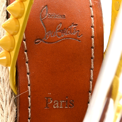 Christian Louboutin Patent Mafaldina 120 Wedge Sandals 36 Yellow 8 of 9