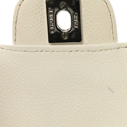 Chanel Caviar Quilted East West Flap White 15 of 16