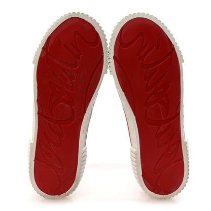 Christian Louboutin Olona Canvas Womens Pedro Flat Sneakers 38 White 6 of 8