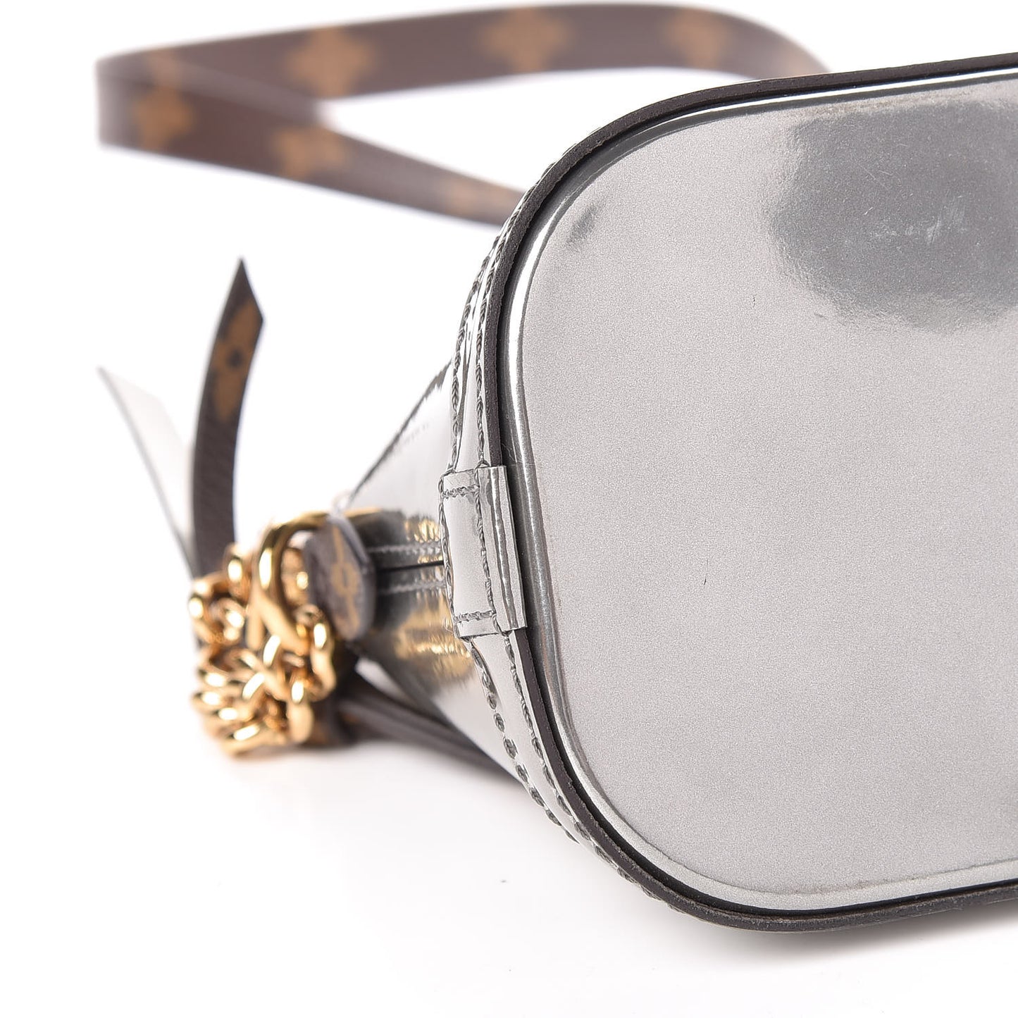 Patent Monogram Miroir Mirror Mini Alma Gris Metal
