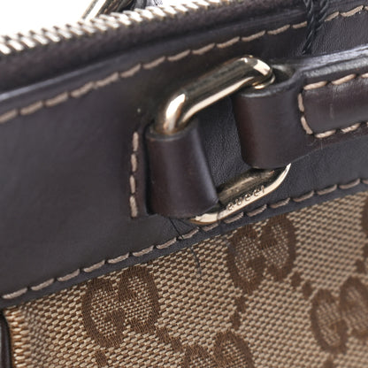 Gucci Monogram Web Mayfair Top Handle Satchel Dark Brown 5 of 5
