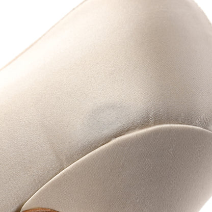 Jimmy Choo Satin Luna Platform Peep Toe Pumps 40.5 Ivory 14 of 15