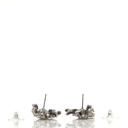 Chanel Crystal CC Star Drop Earrings Silver 3 of 4