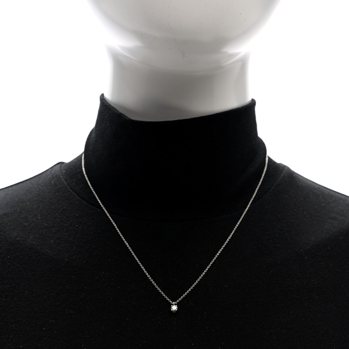 Platinum Diamond .15ct Solitaire Pendant Necklace