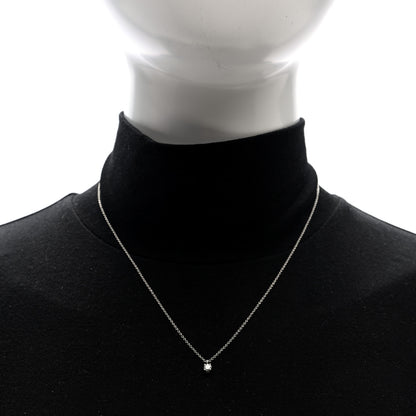 Tiffany Platinum Diamond .15ct Solitaire Pendant Necklace 2 of 4