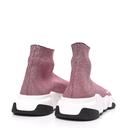 Balenciaga Laminated Knit Bi-Color Sole Womens Speed Sneakers 39 Pink White Black 4 of 7