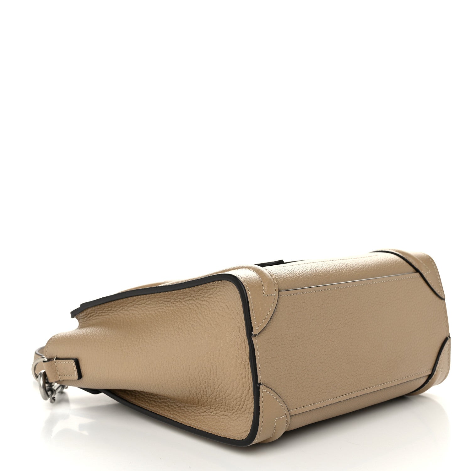 Celine Drummed Calfskin Nano Luggage Dune 4 of 11