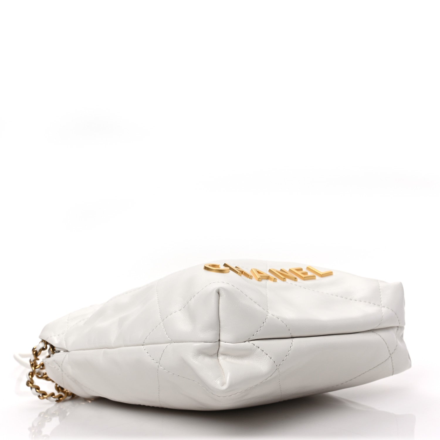 Chanel Shiny Calfskin Quilted Mini Chanel 22 White 4 of 9