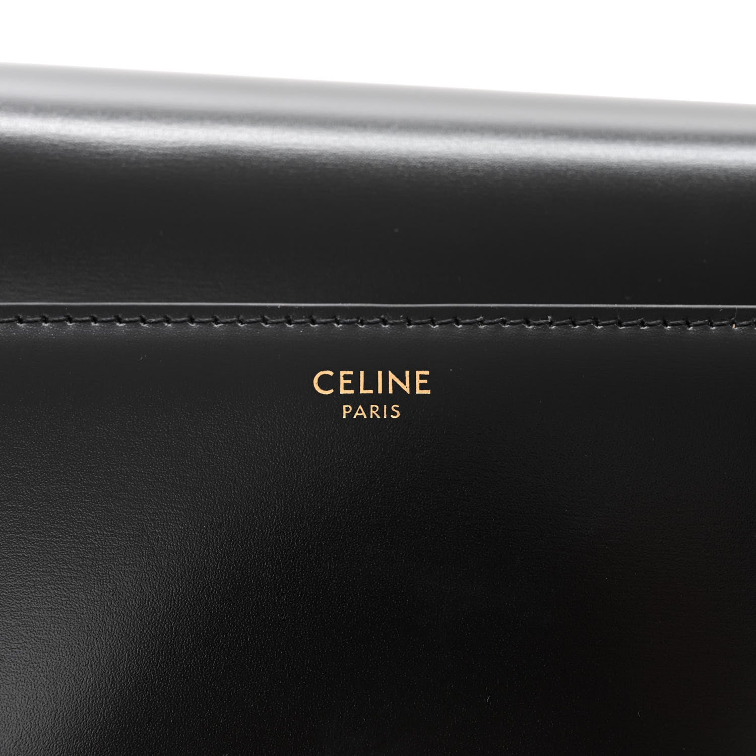 Celine Shiny Calfskin Teen Triomphe Black 6 of 9