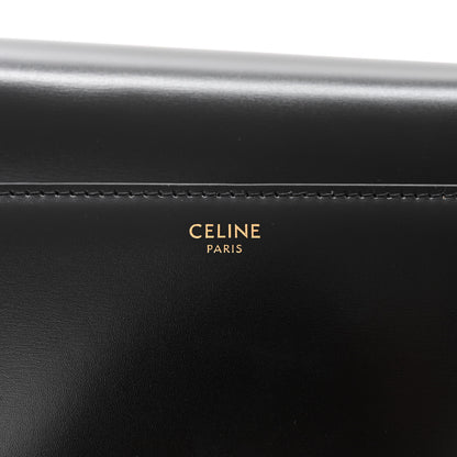Celine Shiny Calfskin Teen Triomphe Black 6 of 9