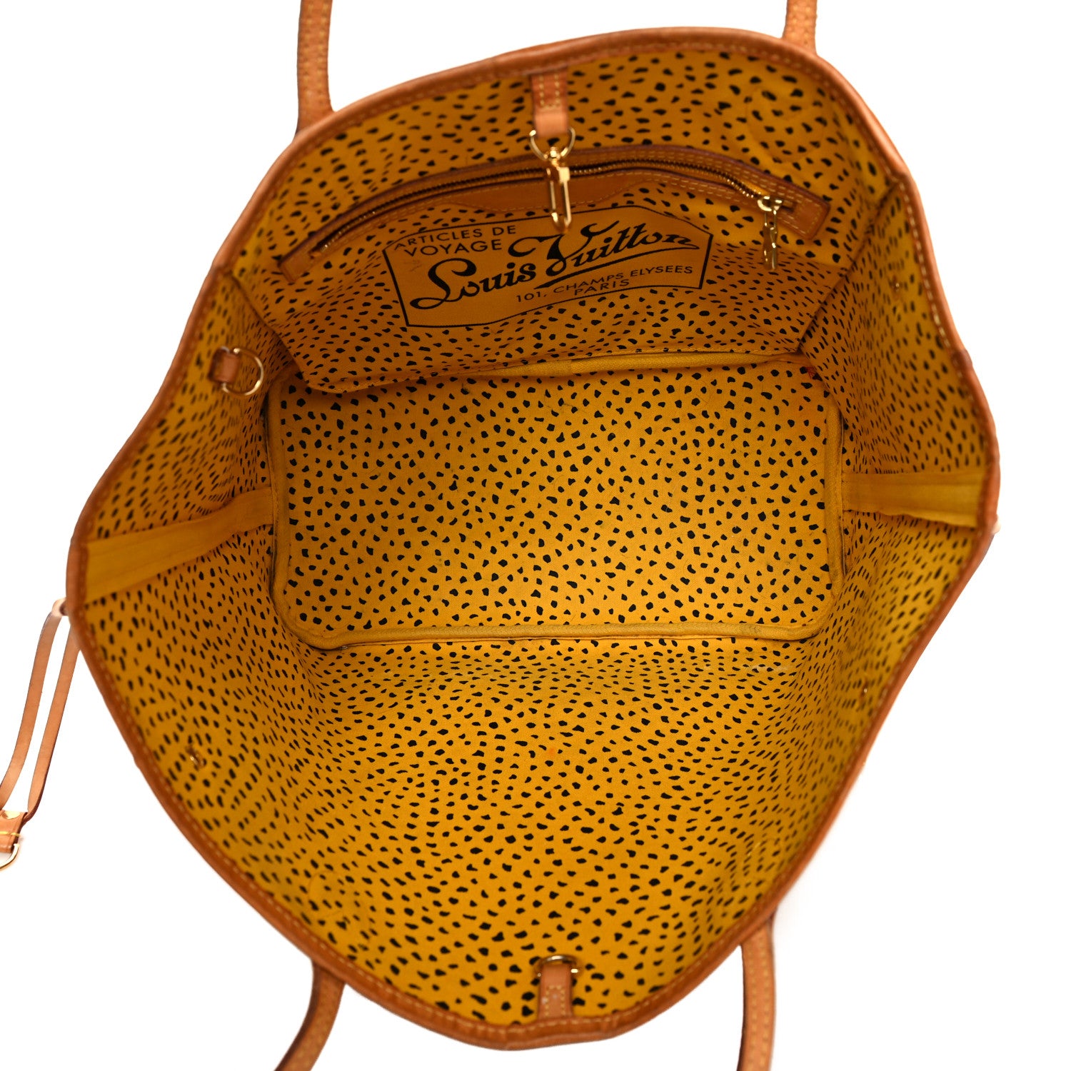 Louis Vuitton Monogram Kusama Waves Neverfull MM Yellow 4 of 8