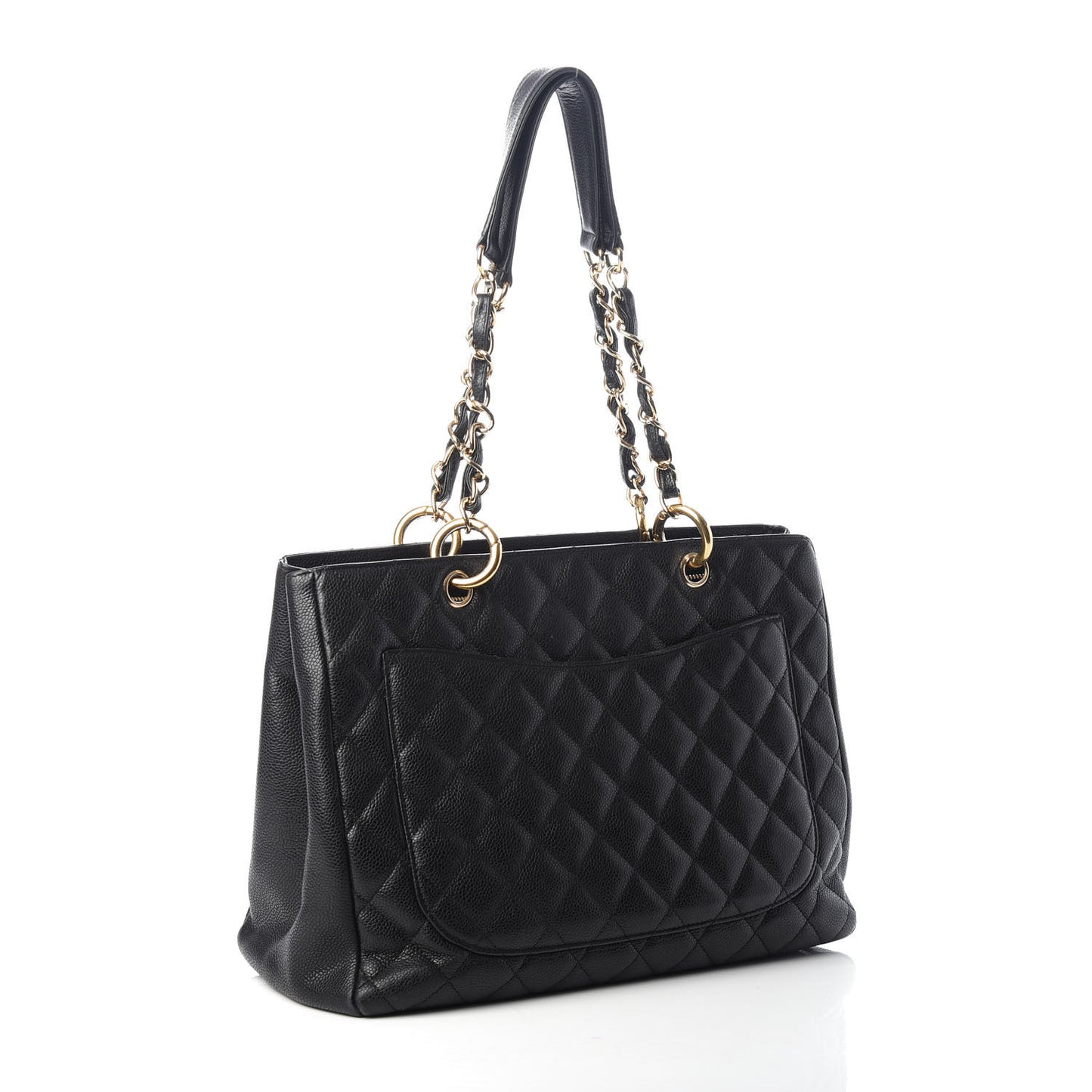 Caviar Quilted Grand Shopping Tote GST Black