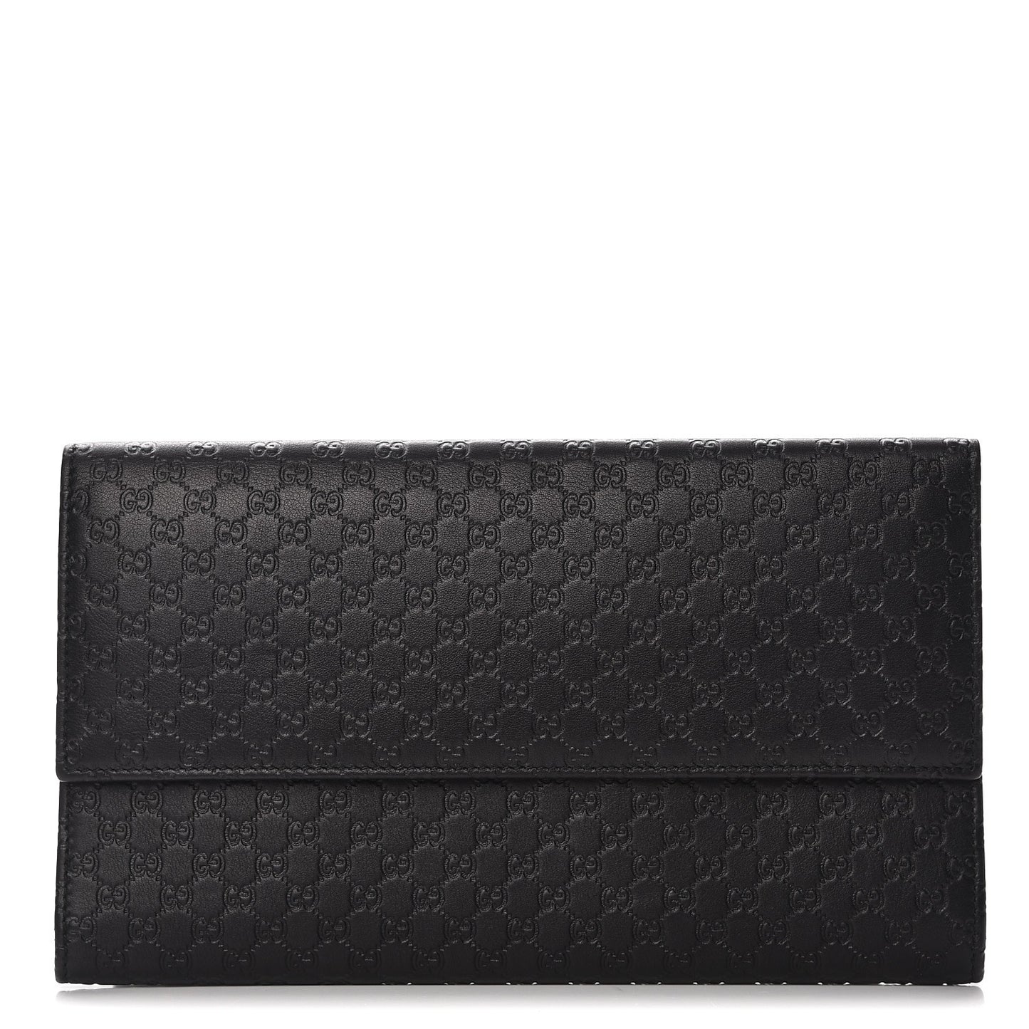 Microguccissima Travel Organizer Flap Wallet Black