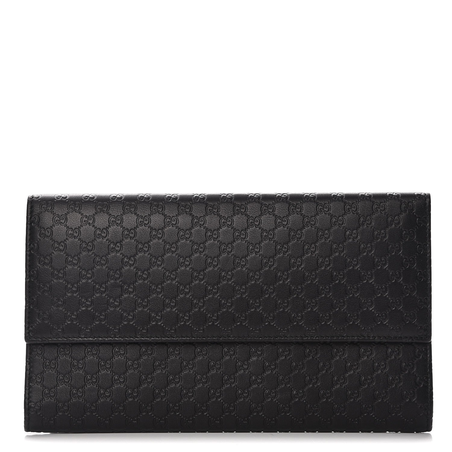 Gucci Microguccissima Travel Organizer Flap Wallet Black 1 of 8
