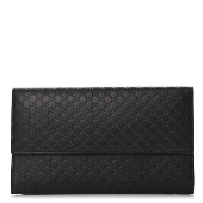Gucci Microguccissima Travel Organizer Flap Wallet Black 1 of 8