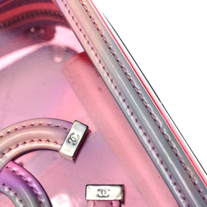 Chanel PVC Patent Calfskin Patent Lambskin Vertical Vanity Case Pink 12 of 14