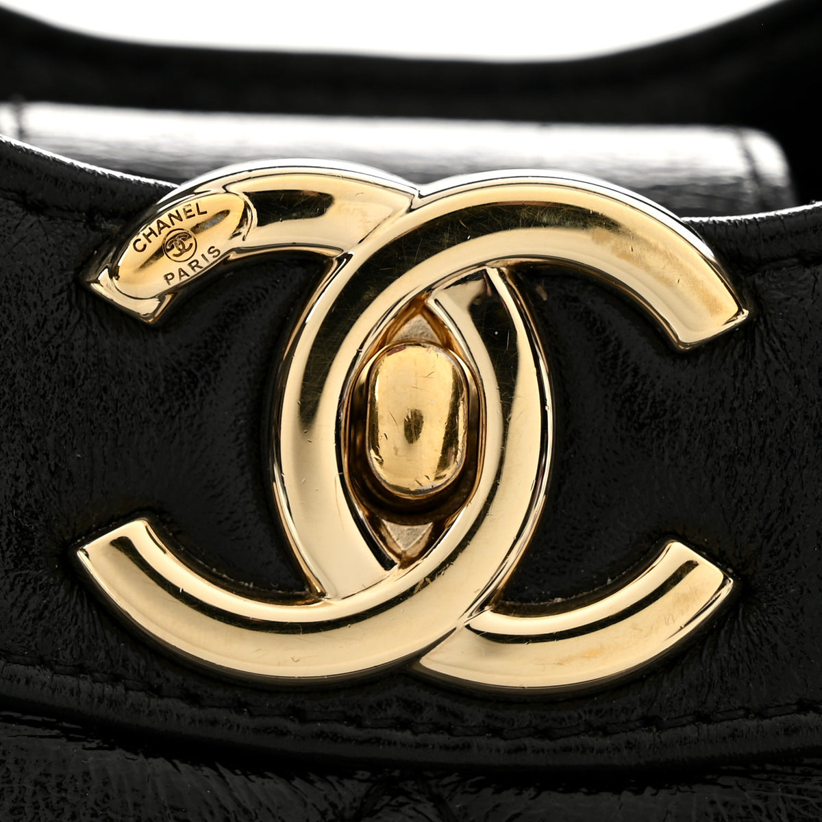 Chanel Shiny Lambskin Quilted Large 31 Shopping Bag Black 12 of 13