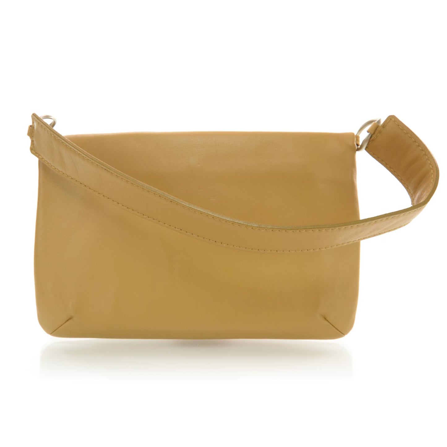 Leather Mademoiselle Flap Bag Beige
