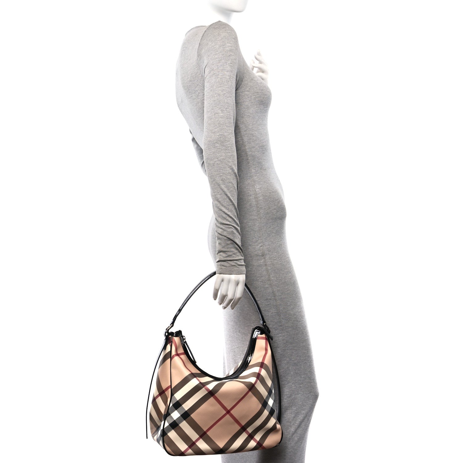 Burberry Nova Check Medium Moore Hobo Black 2 of 10