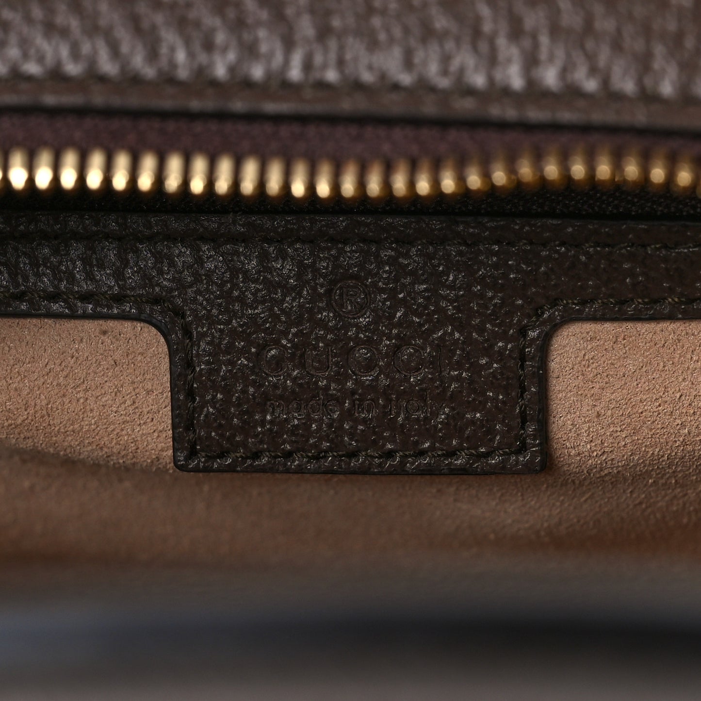 GG Supreme Monogram Textured Dollar Calfskin Web Small Ophidia Slip Handle Tote Beige Ebony New Acero