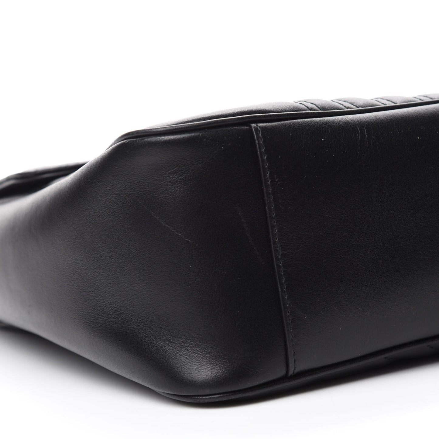Calfskin Matelasse Large GG Marmont Shoulder Bag Black