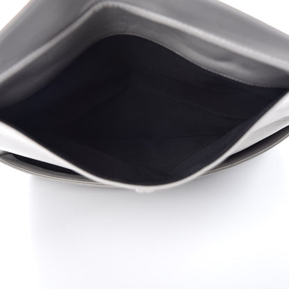 Chanel Calfskin Sequin Embellished Clutch Flap Grey Black 6 of 12