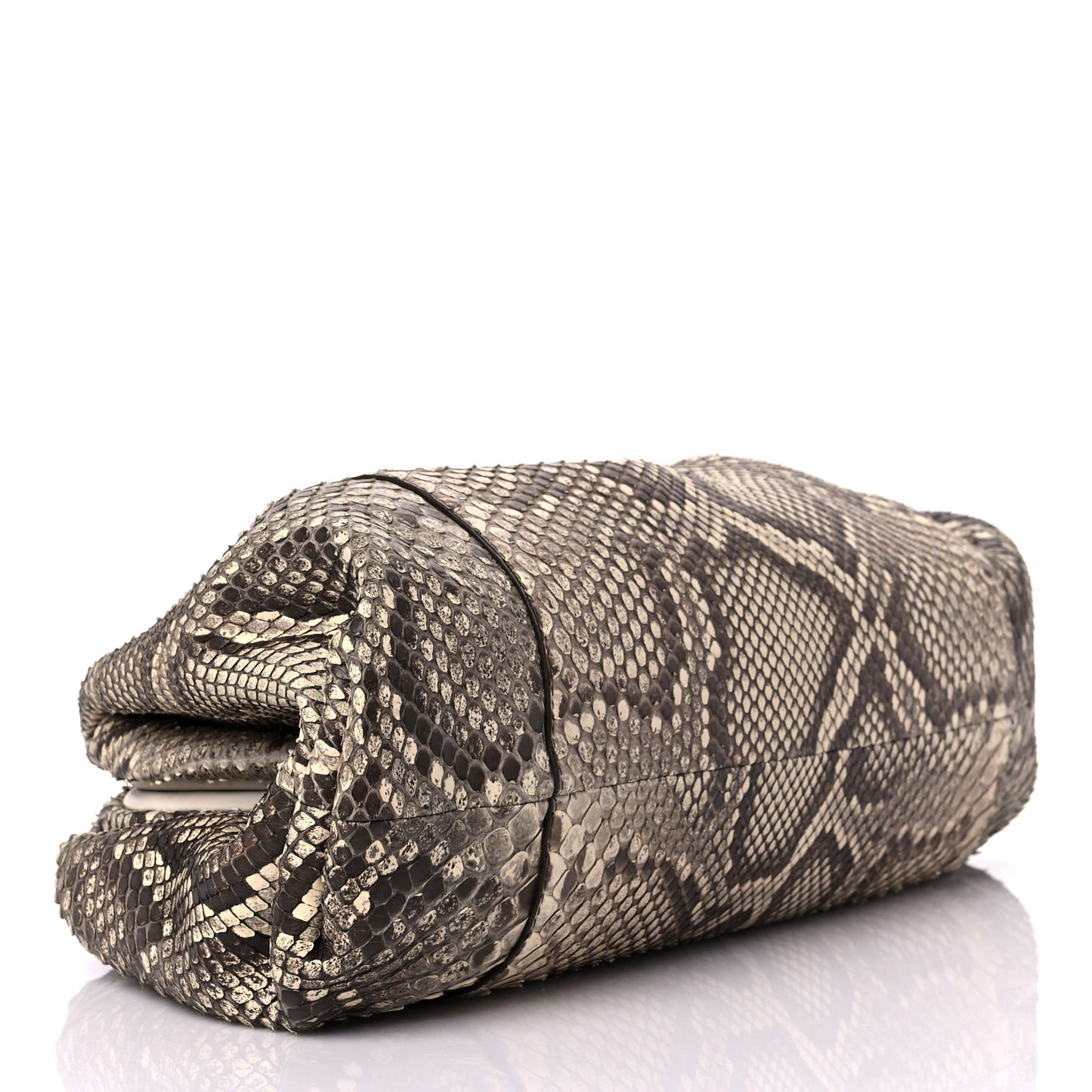 Python The Pouch Oversized Clutch Naturale