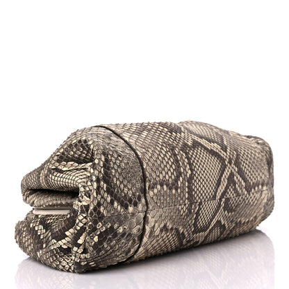 Bottega Veneta Python The Pouch Oversized Clutch Naturale 3 of 11