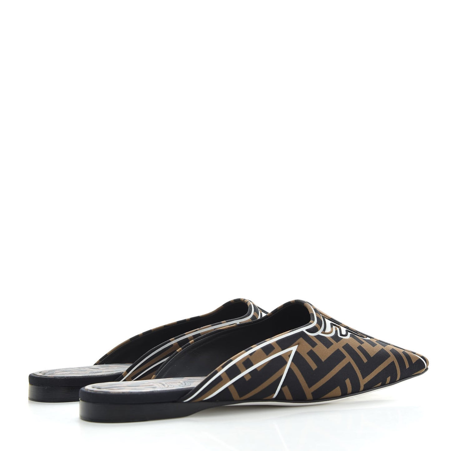 Lycra Film FF FFreedom Flat Mules 38 Tobacco Moro White