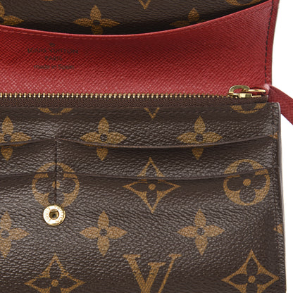 Louis Vuitton Monogram Emilie Wallet Red 9 of 12