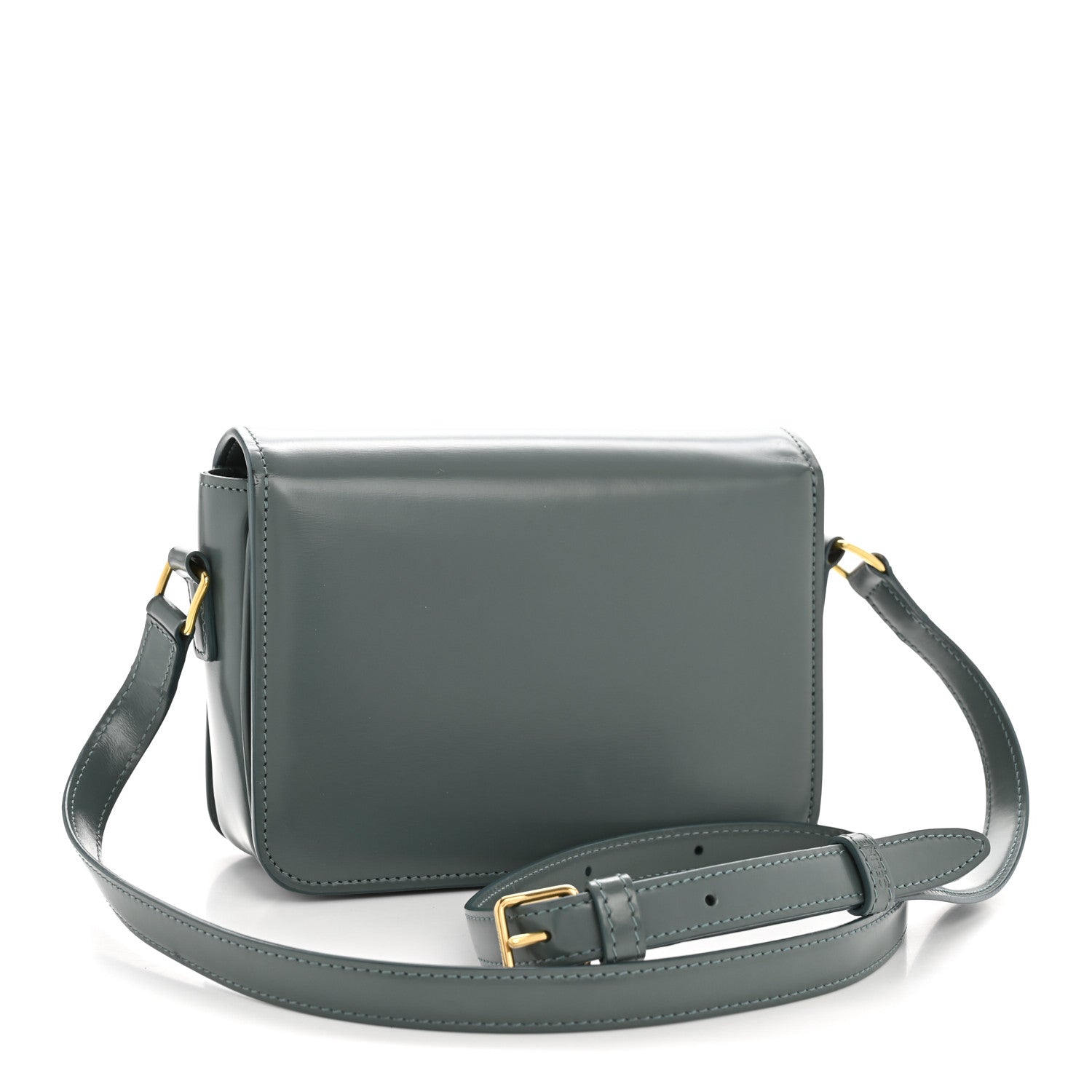 Celine Shiny Calfskin Teen Triomphe Petrol 3 of 14