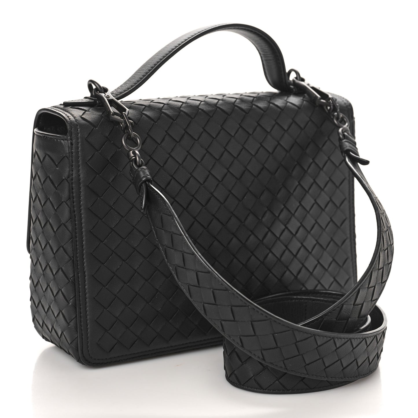 Nappa Intrecciato Alumna Bag Black
