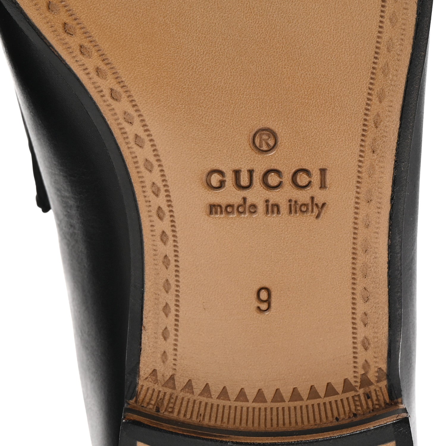 Gucci Betis Glamour Calfskin Horsebit Mens Jordaan Loafers 9 Black 7 of 9