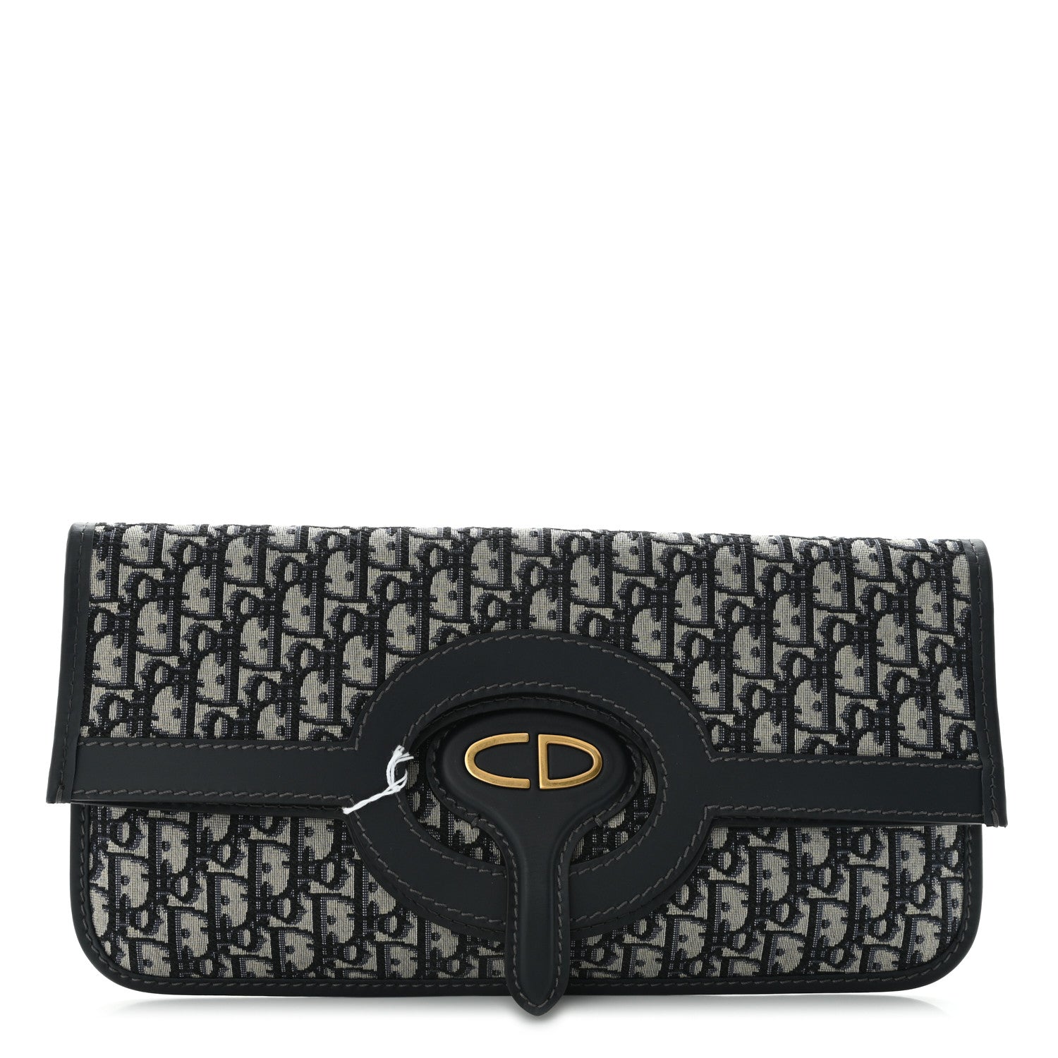 Christian Dior Oblique Fold Over Clutch Blue 1 of 8
