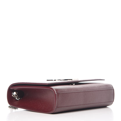 Saint Laurent Grain De Poudre Small Monogram Kate Satchel Oxblood 4 of 9