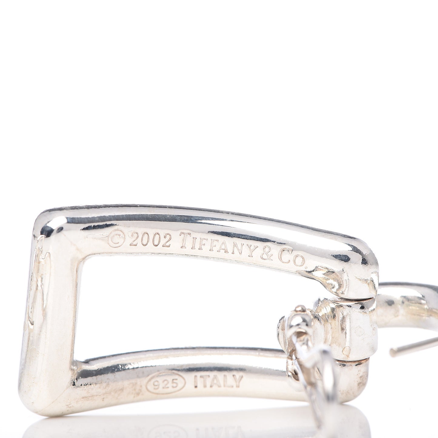 Sterling Silver Rectangle Drop Earrings