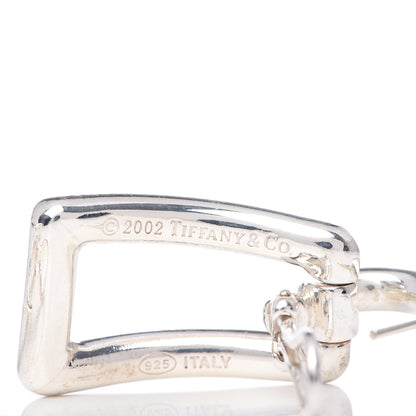 Tiffany Sterling Silver Rectangle Drop Earrings 3 of 4