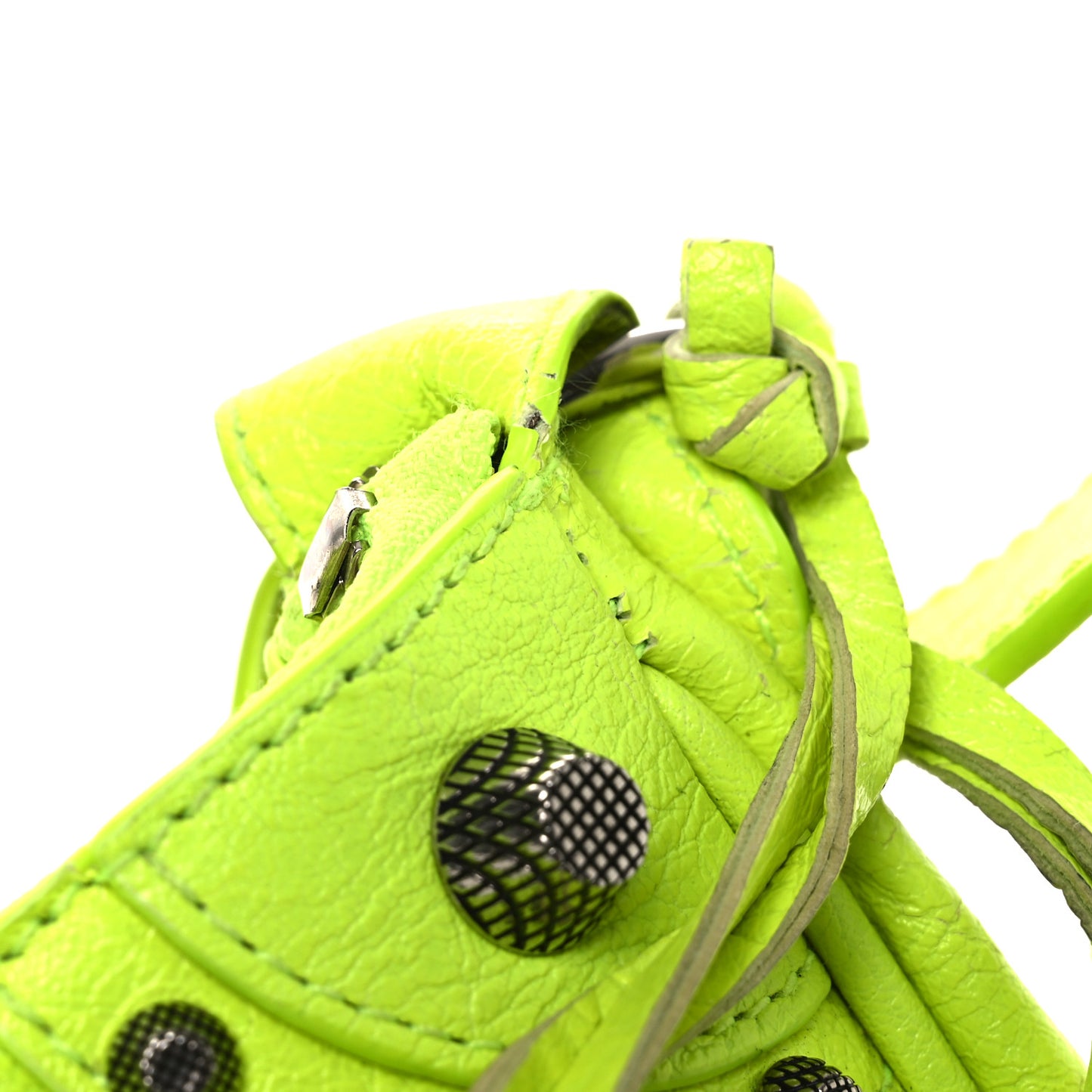 Agneau Arena Le Cagole Shoulder Bag XS Fluo Yellow