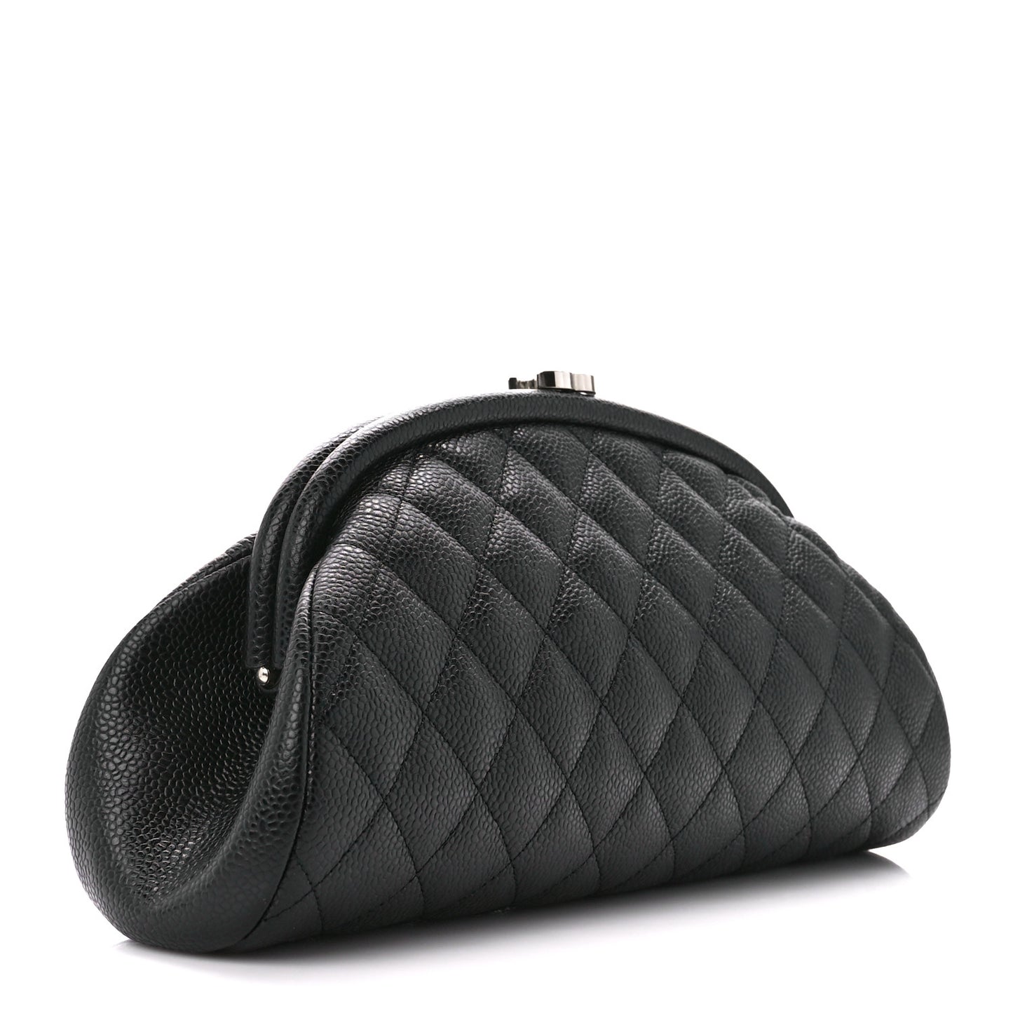 Caviar Quilted Timeless Clutch Black