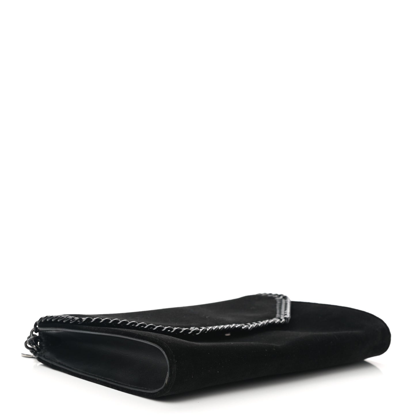 Velvet Effect Falabella Shoulder Bag Black