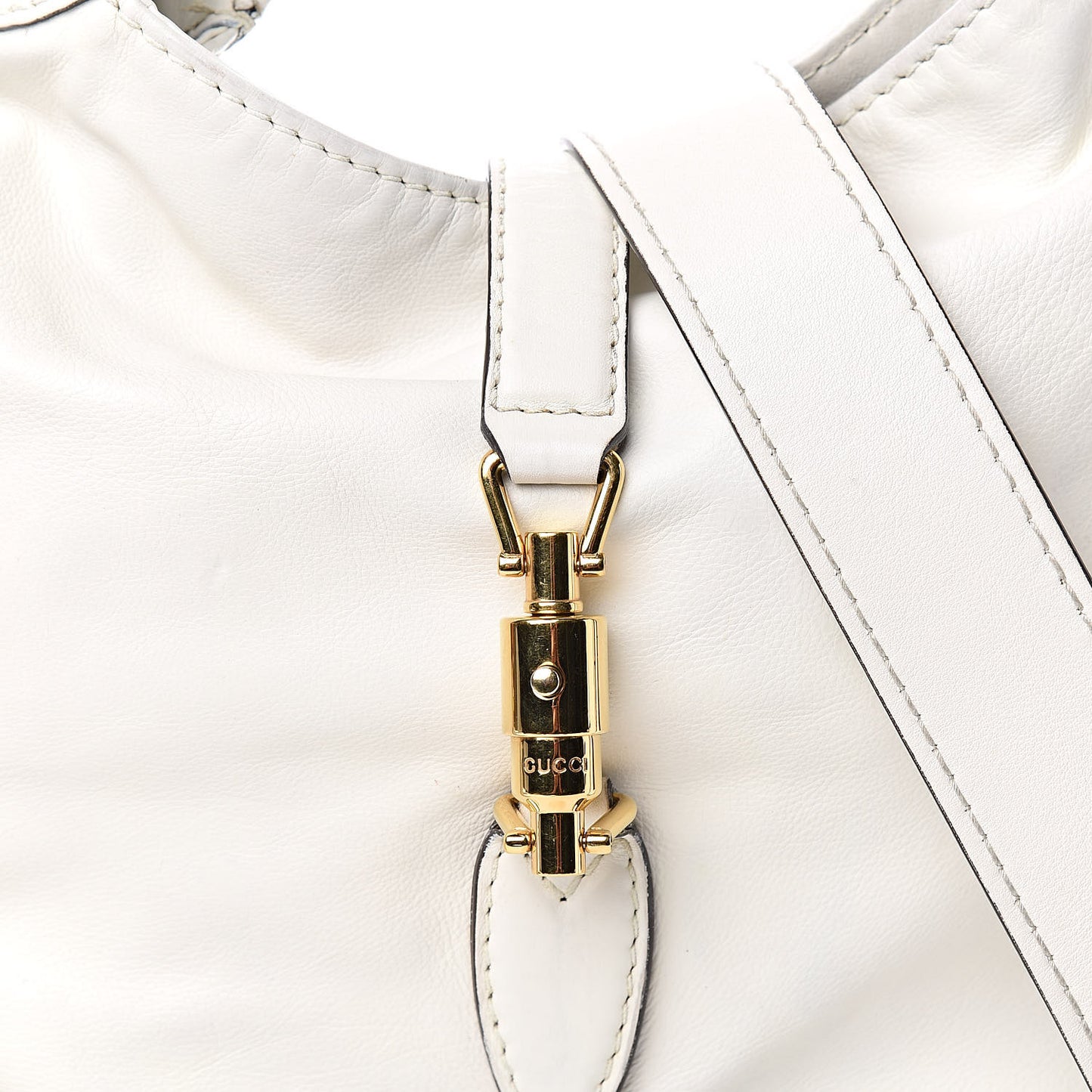 Calfskin Large New Jackie Hobo White