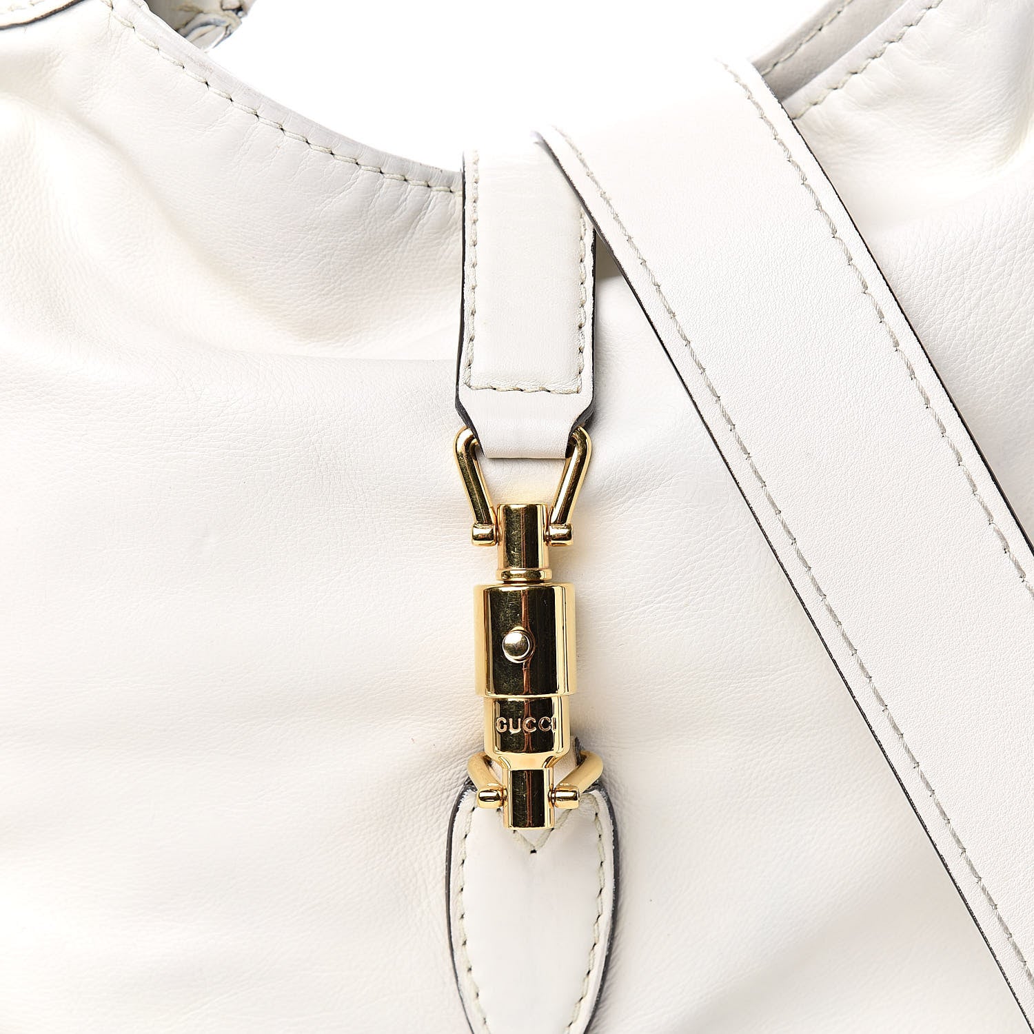 Gucci Calfskin Large New Jackie Hobo White 10 of 13