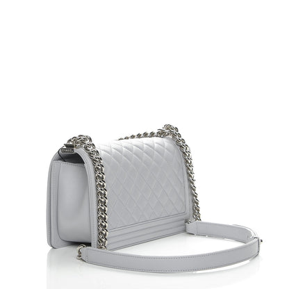 Chanel Lambskin Quilted Medium Boy Flap Grey 3 of 9