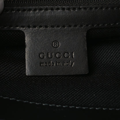 Gucci GG Supreme Monogram Appia Calfskin Web Flat Messenger Bag Black Grey 7 of 10