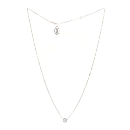 Cartier 18K White Gold Diamond LM D'Amour Pendant Necklace 3 of 4