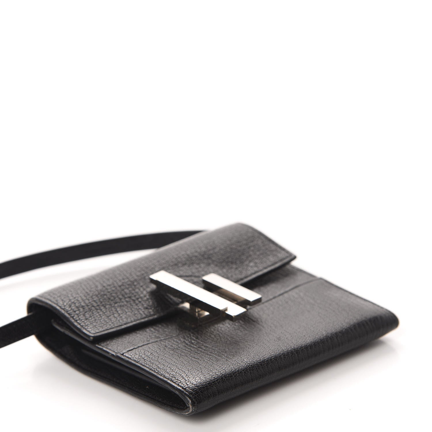 Hermes Chevre Chamkila Mini Cinhetic Wallet Black 5 of 13